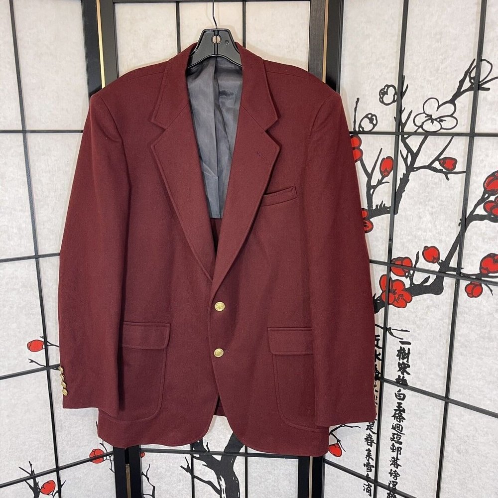 Men's Classic Burgundy Blazer - Premium Tailored Look
